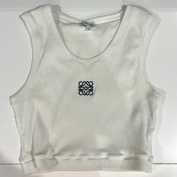Tシャツ・カットソー LOEWE GREY SILK TANK TOP Anagram tank top in silk Grey - LOEWE